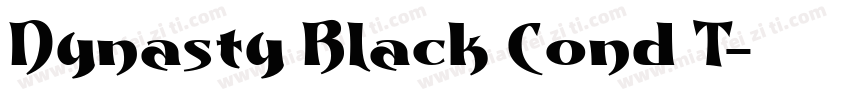 Dynasty Black Cond T字体转换